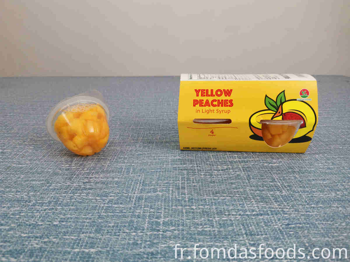 Yellow Clingstone Peach in 4oz Cup